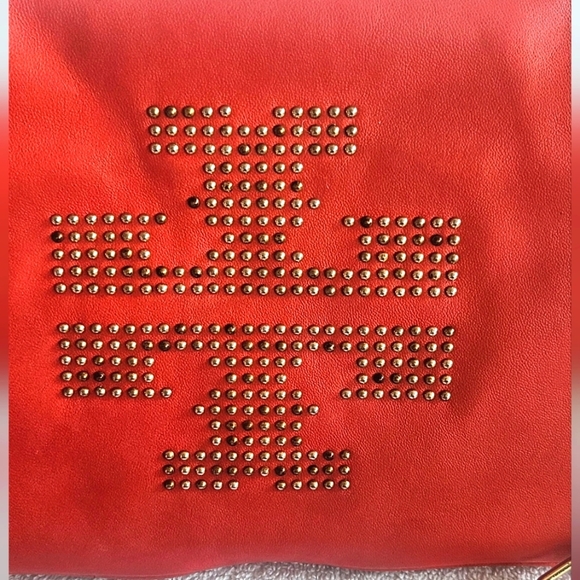 Tory Burch Reva Red Leather Detachable Chain Link Shoulder Bag/Crossbody/Clutch - Picture 8 of 8